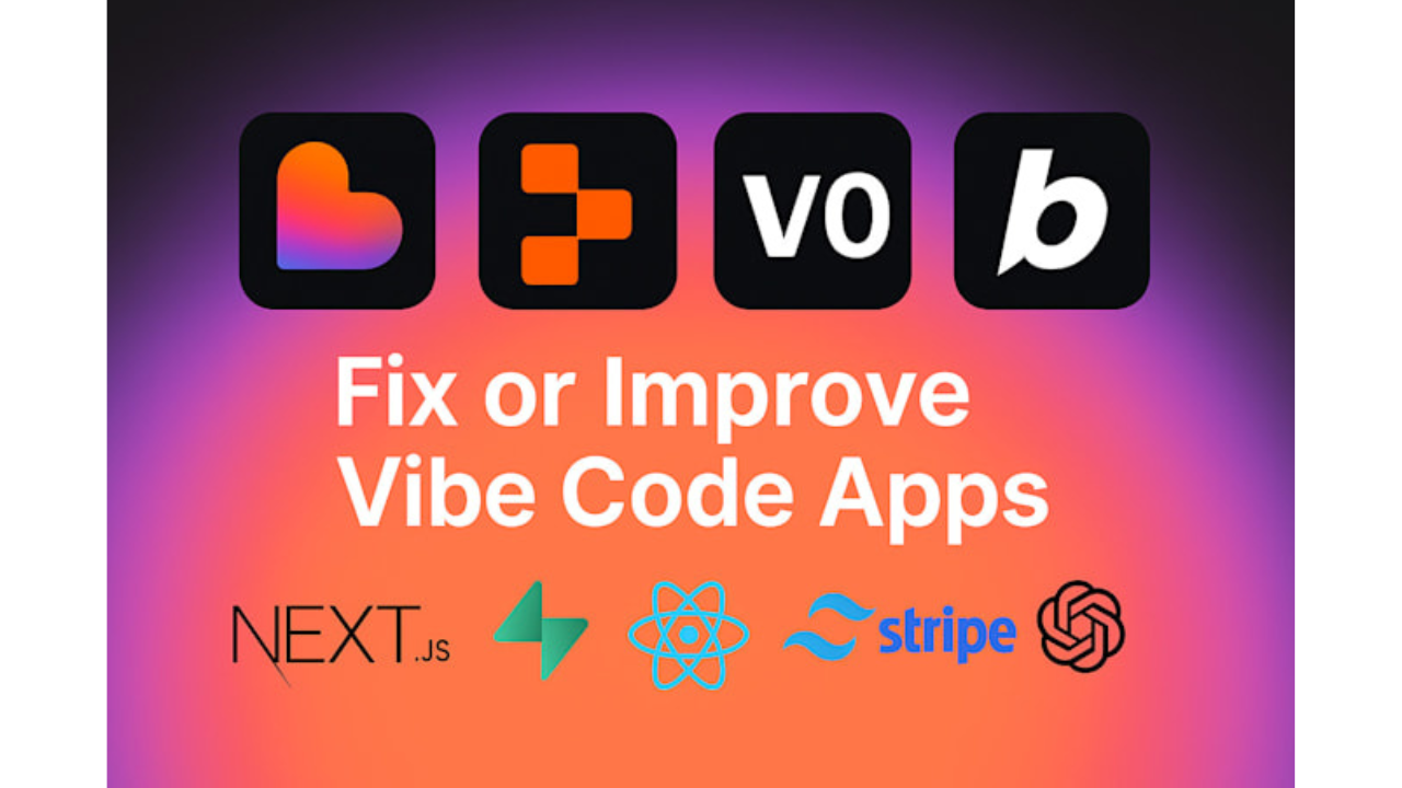 Fix Vibe Coded Apps (fix lovable, bolt, vibe coded apps)
